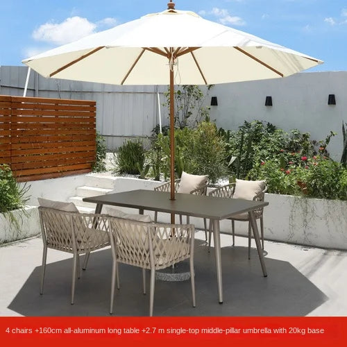 Outdoor Tables,  Outdoor Leisure Vine Chairs, Net Red Dew Tianyang Tea Table and Chair Combination Aluminum Alloy