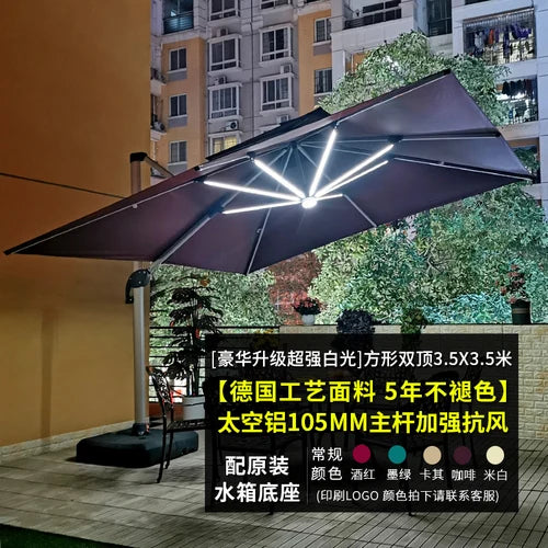 Outdoor courtyard, terrace, garden, outdoor villa, balcony, stall, 3-meter large solar energy with LED