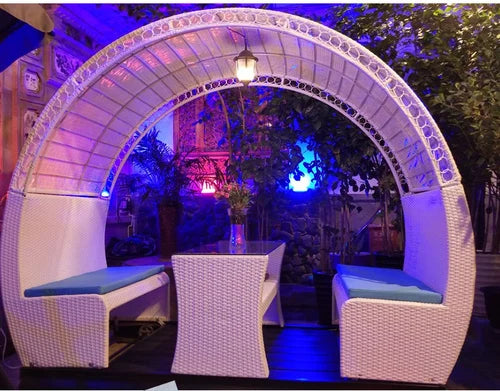 Outdoor sofa, bird's nest rattan bed, villa, courtyard terrace, scenic spot, creative birdcage sofa