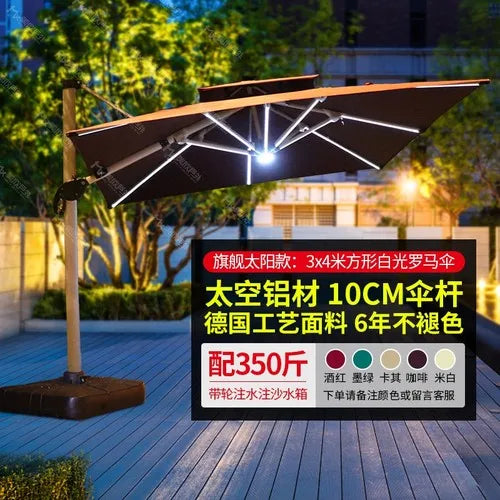 Outdoor sunshade courtyard umbrella villa garden terrace large solar umbrella household commercial stalls.