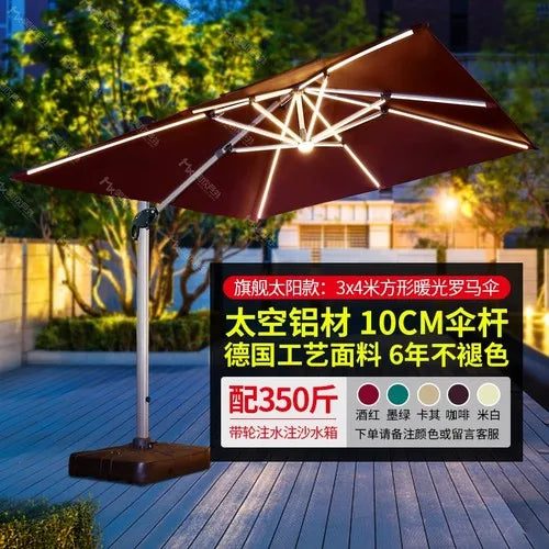 Outdoor sunshade courtyard umbrella villa garden terrace large solar umbrella household commercial stalls.