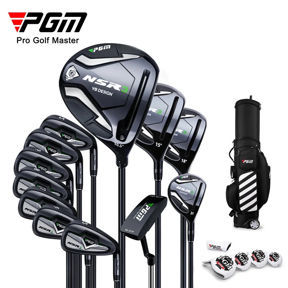 PGM Golf Clubs MTG033,NSR-3 Men Right Hand Complete Set Clubs,12PCS R/S Iron Ultra-light Angle Adjustable Golf Practice Pole