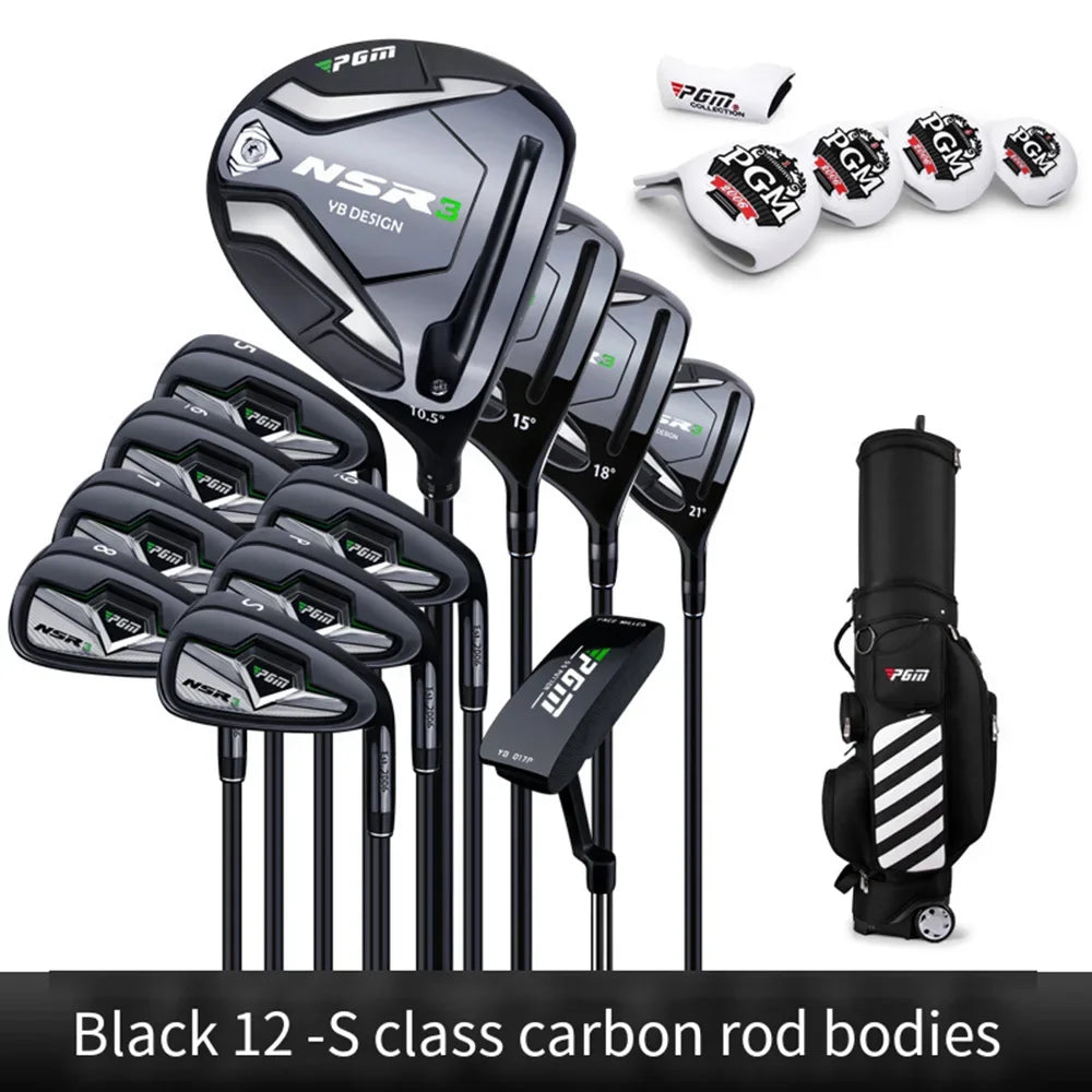 PGM Golf Clubs MTG033,NSR-3 Men Right Hand Complete Set Clubs,12PCS R/S Iron Ultra-light Angle Adjustable Golf Practice Pole