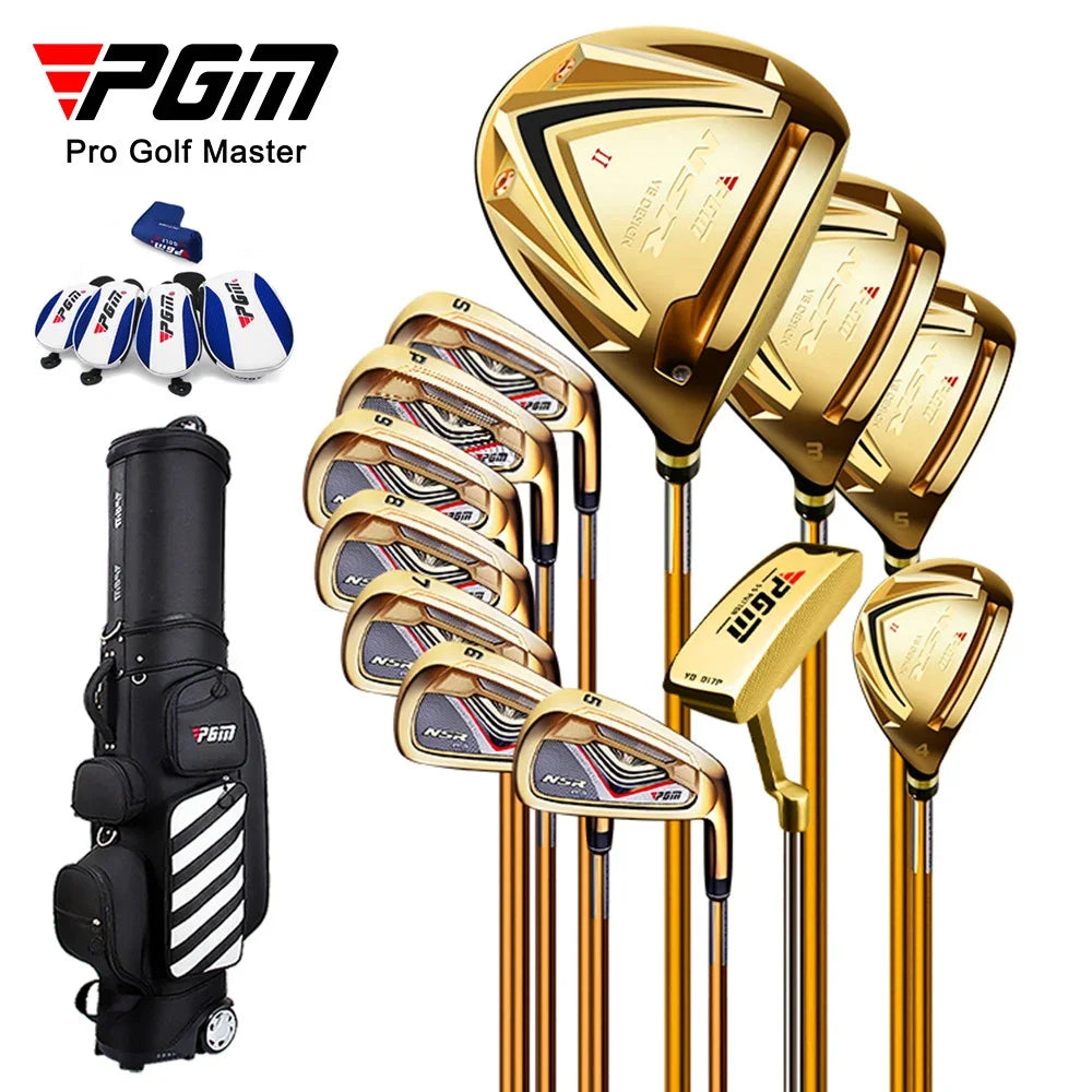 PGM Golf Clubs MTG033,NSR-3 Men Right Hand Complete Set Clubs,12PCS R/S Iron Ultra-light Angle Adjustable Golf Practice Pole