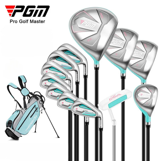 PGM Women Golf Clubs Set with Golf Bag Stainless Steel / Carbon Shaft Iron Wood Driver Beginer Training Golf Supplies  LTG051