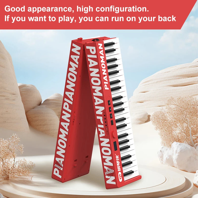 Electronic musical instruments PIANOMAN 88 Keys Piano Keyboard Foldable Electronic Organ Adult piano 128 Preset Rhythms Music Toys  Musical Instrument Red