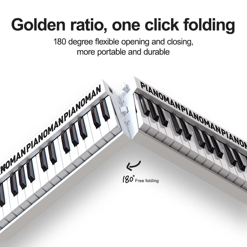 Electronic musical instruments PIANOMAN 88 keys Piano Electronic Organ Suitable for Beginners Foldable Digital Pianos Music Toys Keyboard Electric Guitar Band