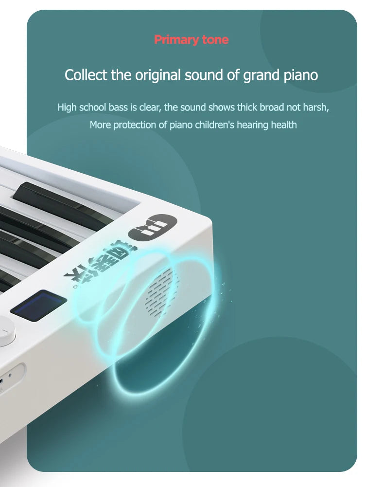 Electronic musical instruments Piano Man 88 keys Piano Foldable Electronic Keyboard Musical Toys Portable Outdoor Piano Send Bluetooth Speaker 128 Tones MIDI