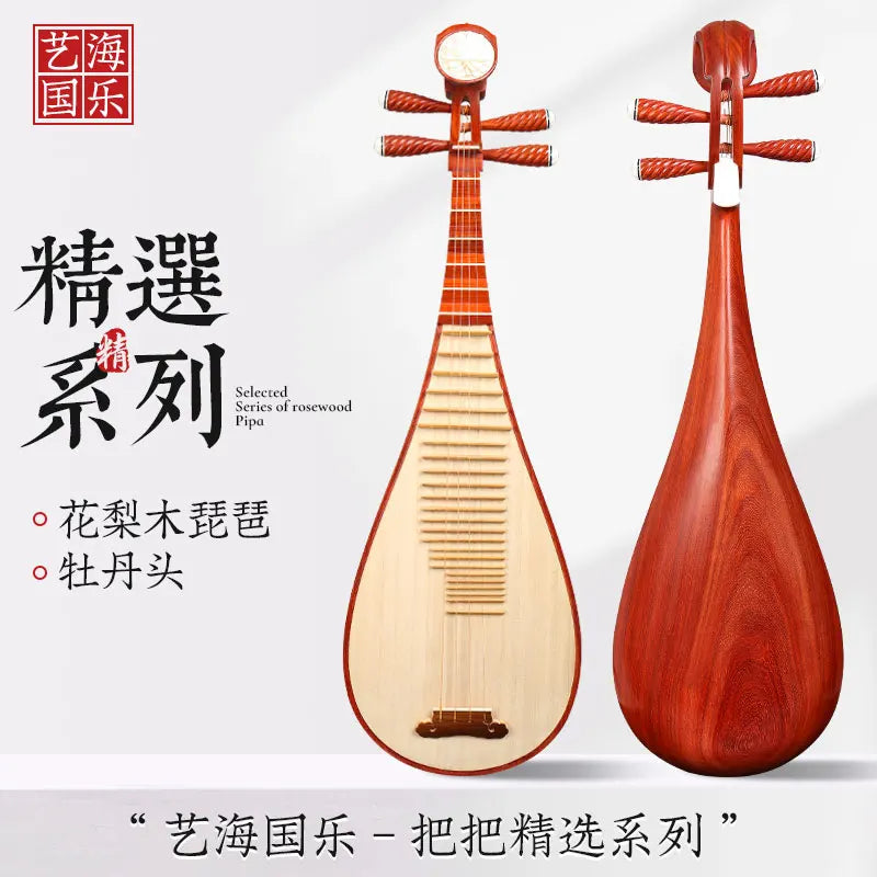 MMOOKA Pipa Chinese lute String Musical Instrument Grade Examination Special Fengweitou Five-string Specialty