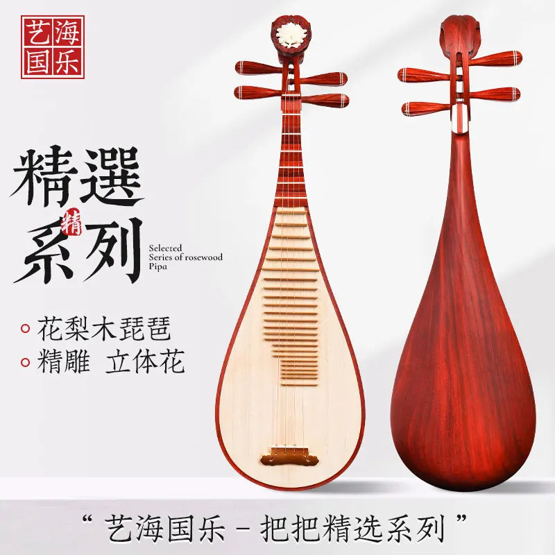 MMOOKA Pipa Chinese lute String Musical Instrument Grade Examination Special Fengweitou Five-string Specialty