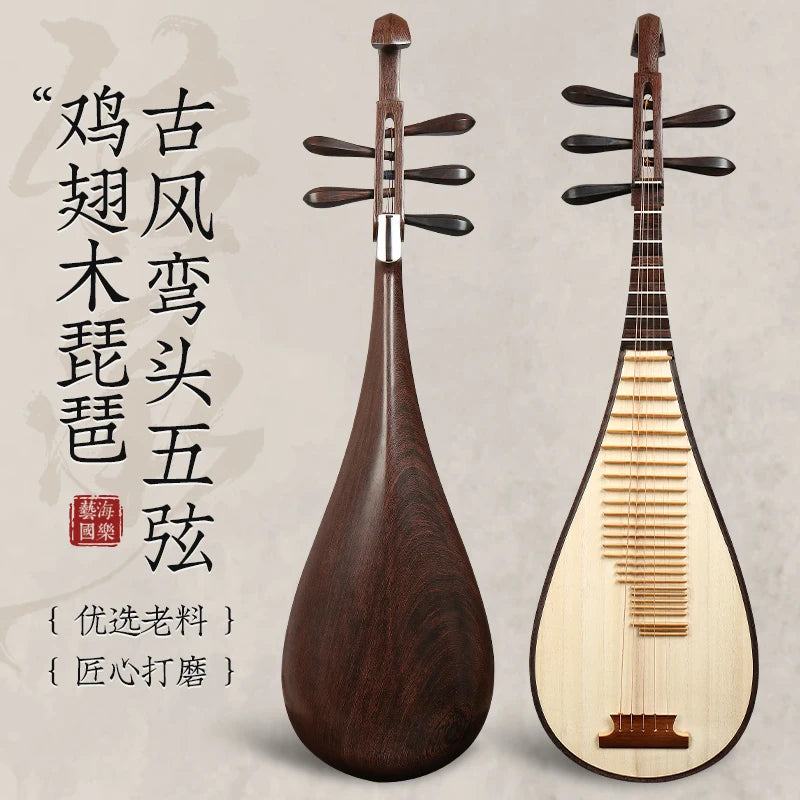 MMOOKA Pipa Chinese lute String Musical Instrument Grade Examination Special Fengweitou Five-string Specialty