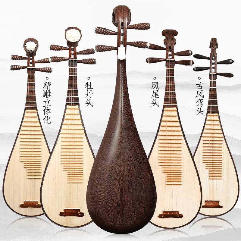 MMOOKA Pipa Chinese lute String Musical Instrument Grade Examination Special Fengweitou Five-string Specialty