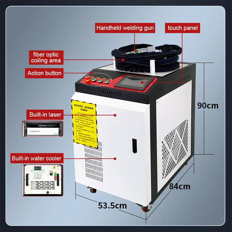 Portable Handheld Laser Welding Machine 1000W/1500W/2000W Cutting Laser Rust Cleaning Remover Equipment For metal and steel 220V