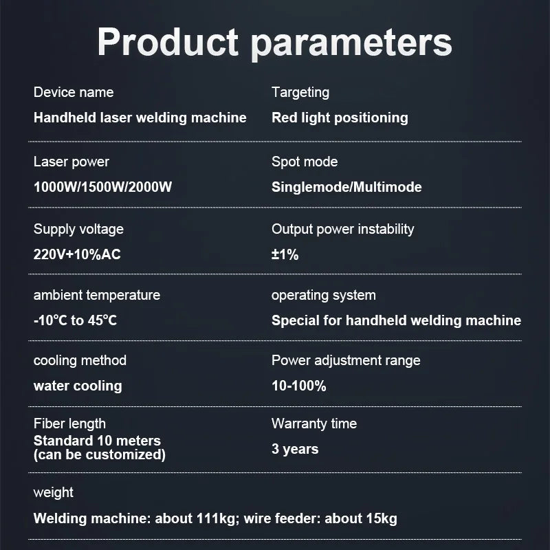 Portable Handheld Laser Welding Machine 1000W/1500W/2000W Cutting Laser Rust Cleaning Remover Equipment For metal and steel 220V
