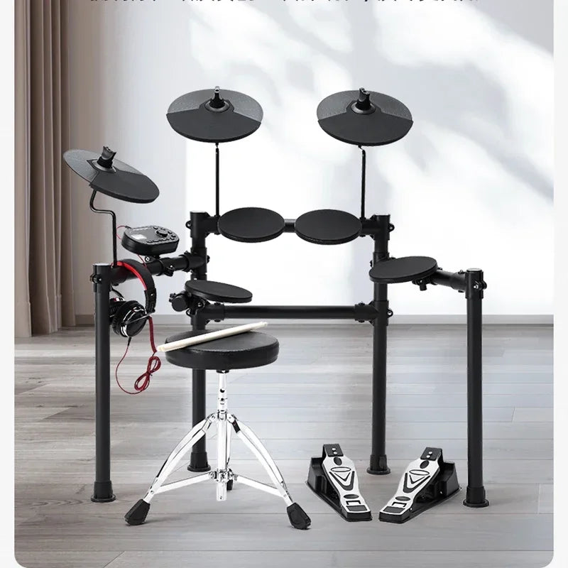 Portable Jazz Electronic Drum Professional Percussion Electronic Drum Child Adult Bateria Eletronica Musical Instrument DF50DZG