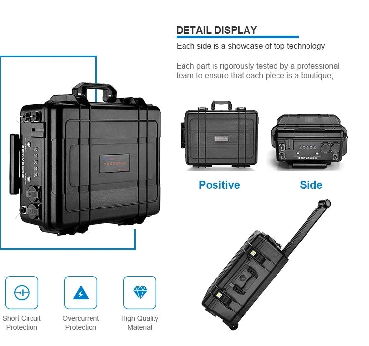 Portable Solar Power Generator 48V 60AH 3kw Support 900W Solar Panels Charging Power Station