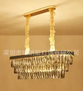 Post-modern European crystal chandelier light luxury atmosphere villa dining hall lamp hotel room exhibition hall chandelier