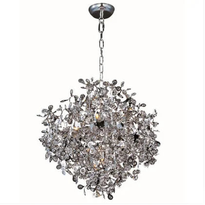 Post-modern crystal chandelier LED luxury design sense living room dining room lamp villa leap round creative decorative lights