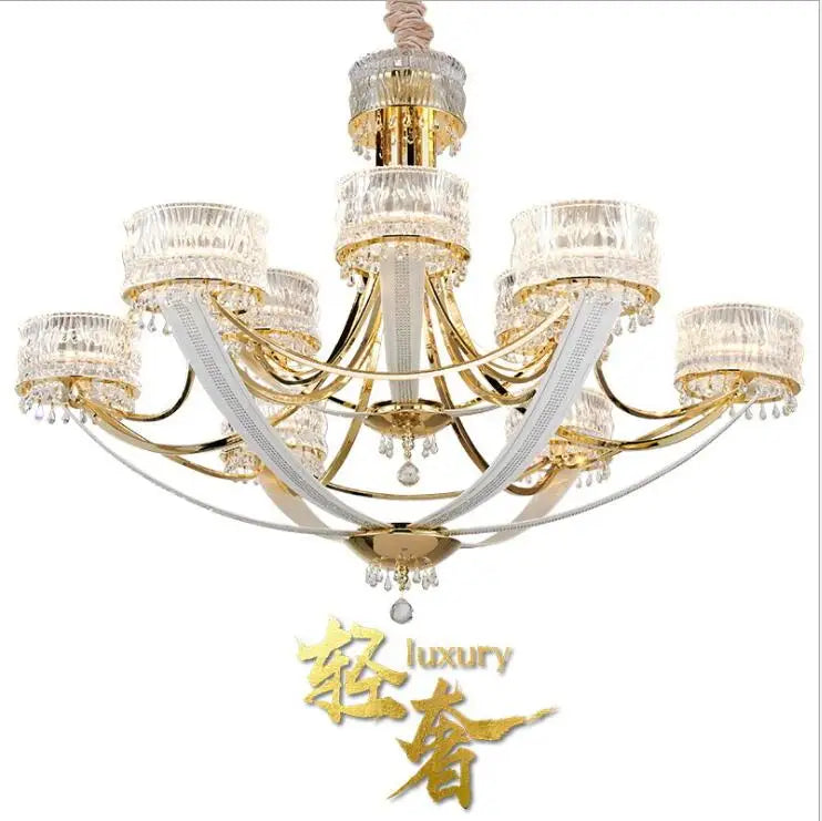 Post-modern light luxury chandelier personality creative Crystal light simple European atmosphere Crown Villa designer art lamps