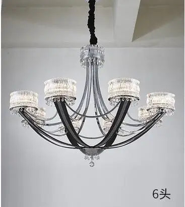 Post-modern light luxury chandelier personality creative Crystal light simple European atmosphere Crown Villa designer art lamps