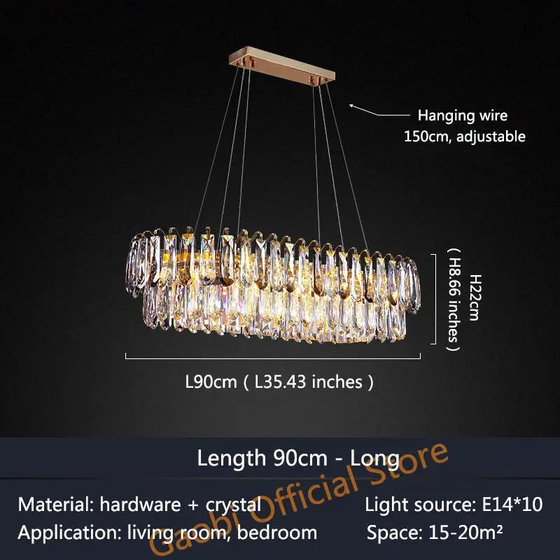 Postmodern Luxury LED Chandelier Lighting High-end Dining Living Room Crystal Glass Hanging Lamp E14 Bedroom Villa Deco Fixtures