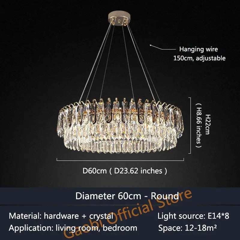 Postmodern Luxury LED Chandelier Lighting High-end Dining Living Room Crystal Glass Hanging Lamp E14 Bedroom Villa Deco Fixtures