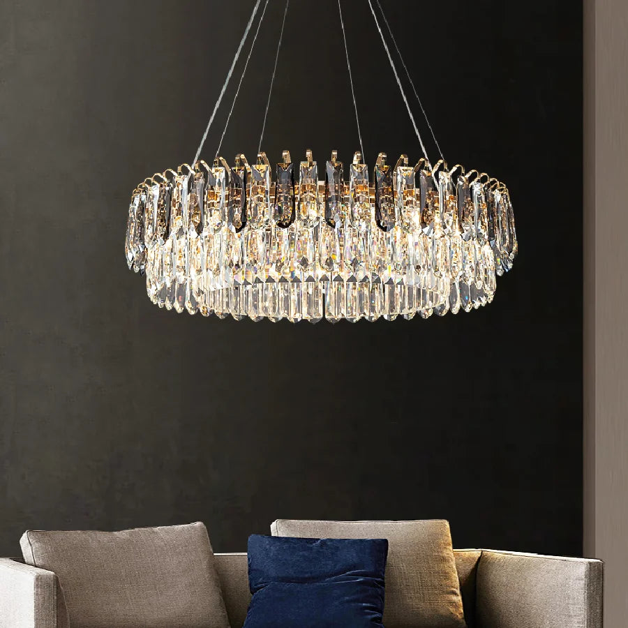 Postmodern Luxury LED Chandelier Lighting High-end Dining Living Room Crystal Glass Hanging Lamp E14 Bedroom Villa Deco Fixtures