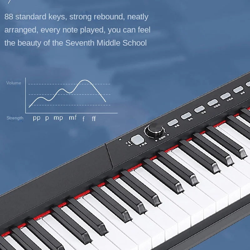 Professional 88 Keyboard Electronic Organ Portable Multifunction Adult Children Home Teclado Musical Music Keyboard AA50EO