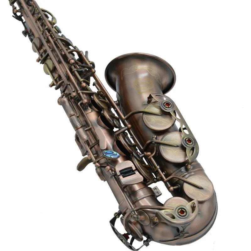 Professional Brand Instruments China WES-2018 Alto Saxophone E Flat Unique Antique Copper Brass Sax Eb Tune Saxofone