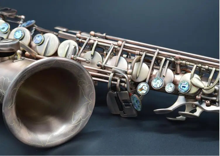 Professional Brand Instruments China WES-2018 Alto Saxophone E Flat Unique Antique Copper Brass Sax Eb Tune Saxofone