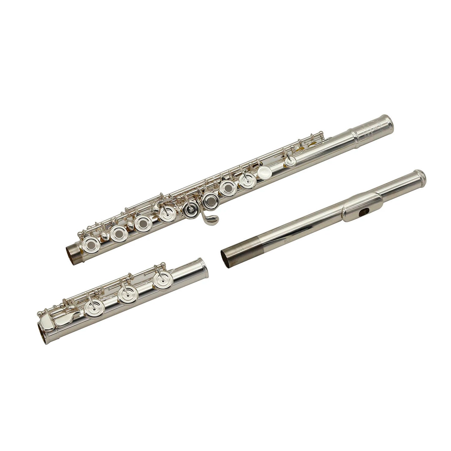 Professional Handmade Silver Plated Flute Woodwind Instrument For Advanced Player OEM