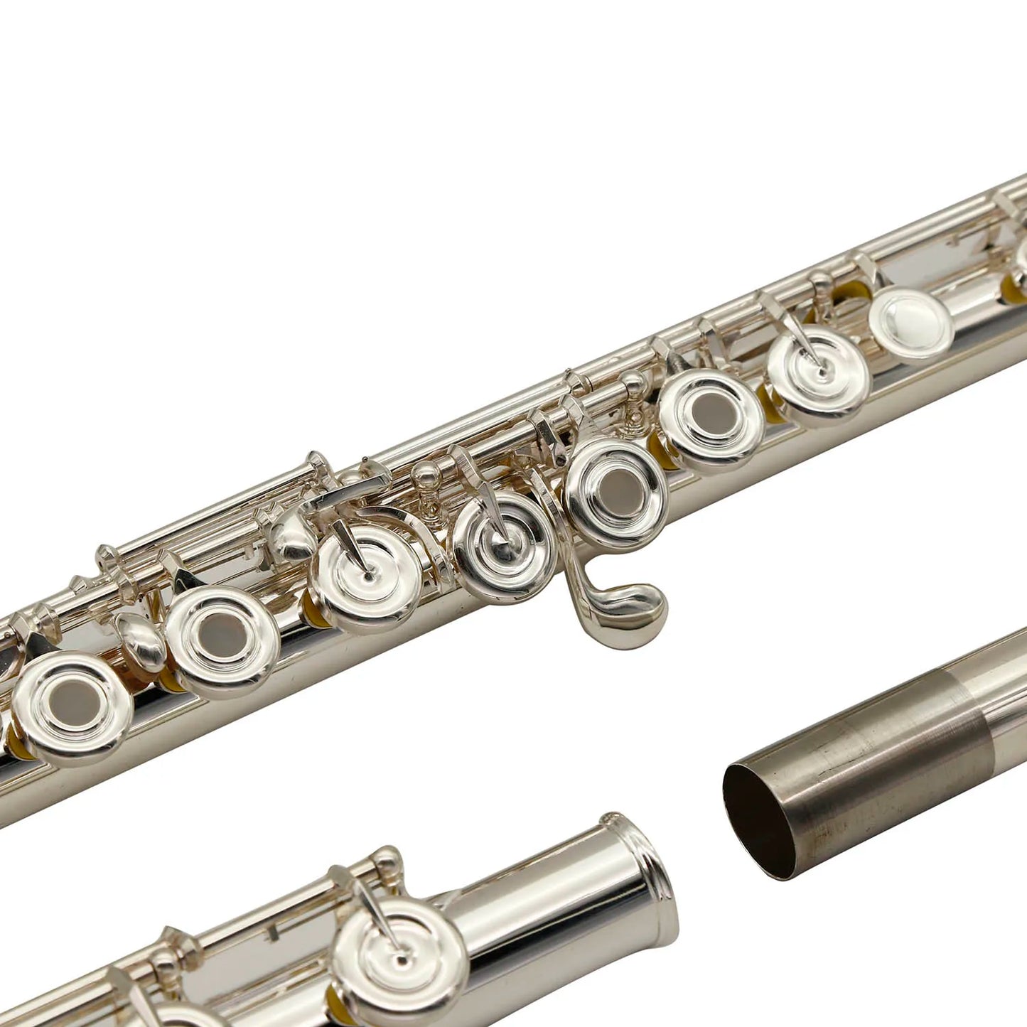 Professional Handmade Silver Plated Flute Woodwind Instrument For Advanced Player OEM