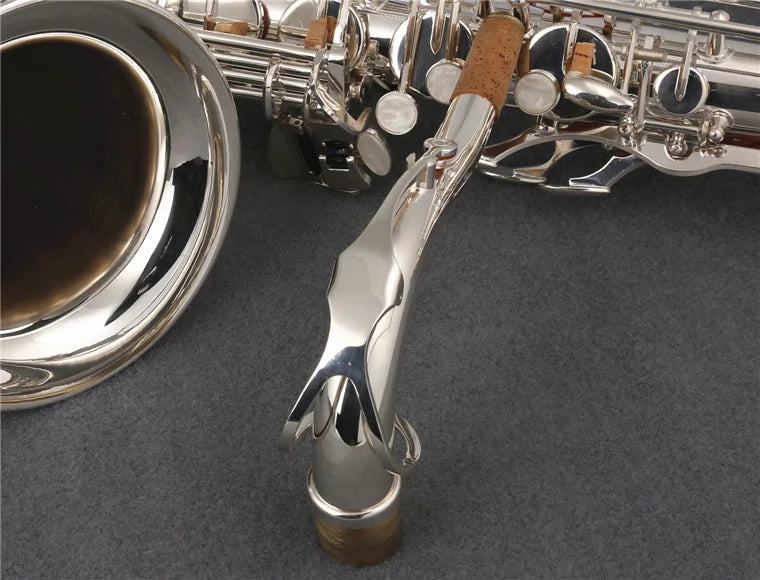 Professional Janpan KUNO KTS-902 Tenor Brand Saxophone Bb Tune Exquisite Silver Plated Woodwinds Instrument With Mouthpiece Case