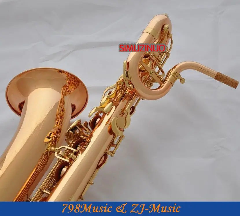 Professional Rose Brass Eb Baritone Saxophone Low A Sax High F new Case