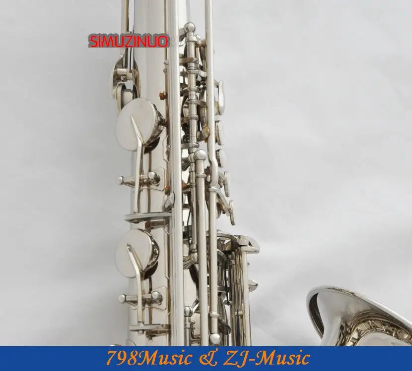 Professional Silver Nickel Tenor Saxophone Sax High F Free Metal Mouthpiece Case
