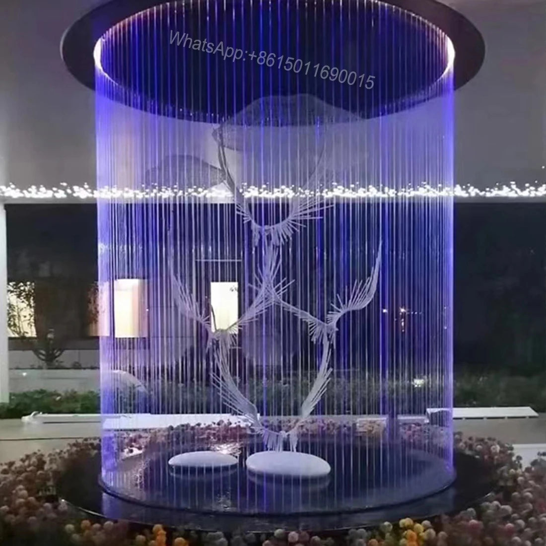 Pull line water curtain flowing water wall simple modern courtyard villa hall circulating water fountain landscape customization