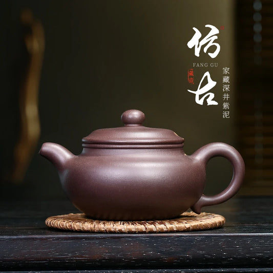 Pure Handmade Yixing Famous Purple Clay Pot Tea Set, Home Collection, Original Mine, Old Clay, Fully Pot,