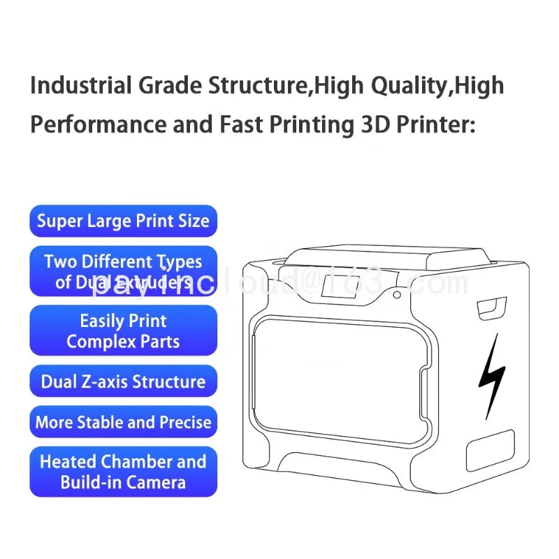 QIDI TECH i-Fast Large size 330*250*320 mm Intelligent Industrial Grade imprimante desktop 3d Printer