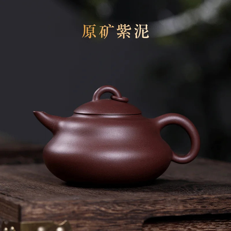 Qianxi Purple Sand Teapot Purple Sand Teapot Famous National Aid Handmade Wang Fengqin Gourd Pot Boutique Tea Set