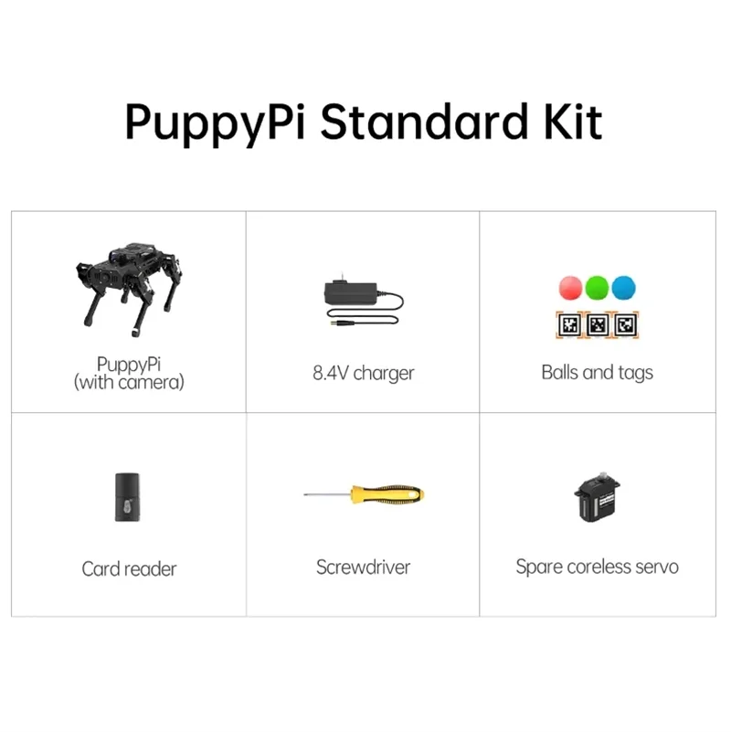 Quadruped Robot with AI Vision Powered by Raspberry Pi ROS Open Source Robot Dog for Hiwonder