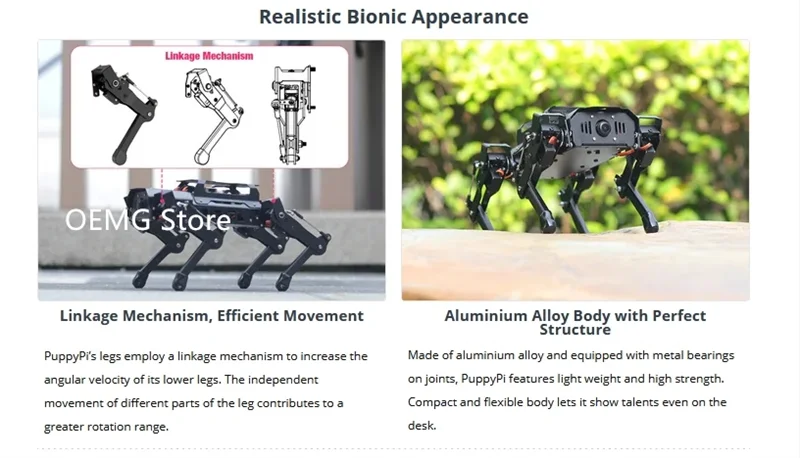 Quadruped Robot with AI Vision Powered by Raspberry Pi ROS Open Source Robot Dog for Hiwonder