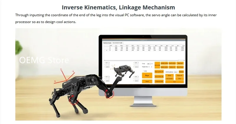 Quadruped Robot with AI Vision Powered by Raspberry Pi ROS Open Source Robot Dog for Hiwonder