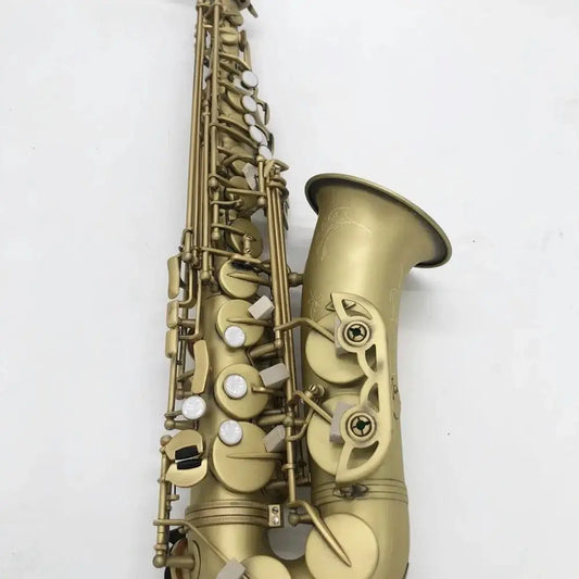 Retro classic 54 original structure upgrade double rib Alto saxophone antique copper frosted craft professional SAX