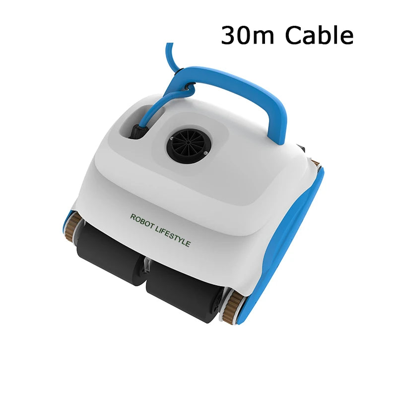 Robot Swimming Pool Cleaner Intelligent Robotic Vacuum Cleaner 15m or 30m Floating Cable Smart Clean Wall Floor Stair Tiles PVC