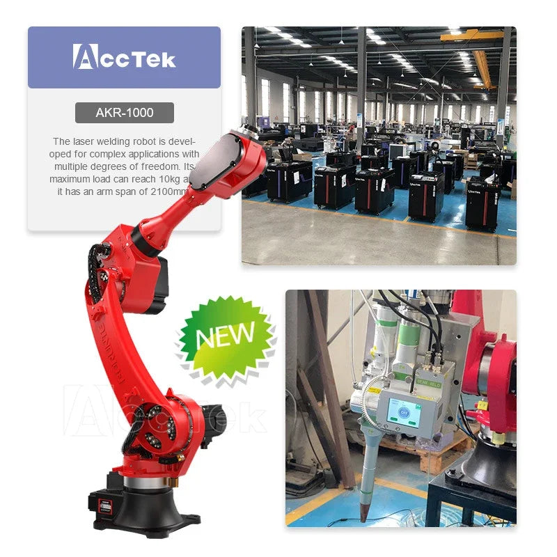 Robotic Arm 3D Fiber Laser Cutting and Welding Machine 용접기 Laser Welding Equipment for 3mm Aluminum Iron Steel Metal Sheet