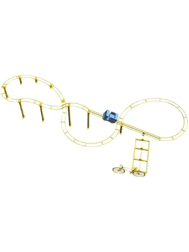 Roller coaster Douyin Internet celebrity unpowered pedal toys Amusement equipment Parent-child human roller coaster