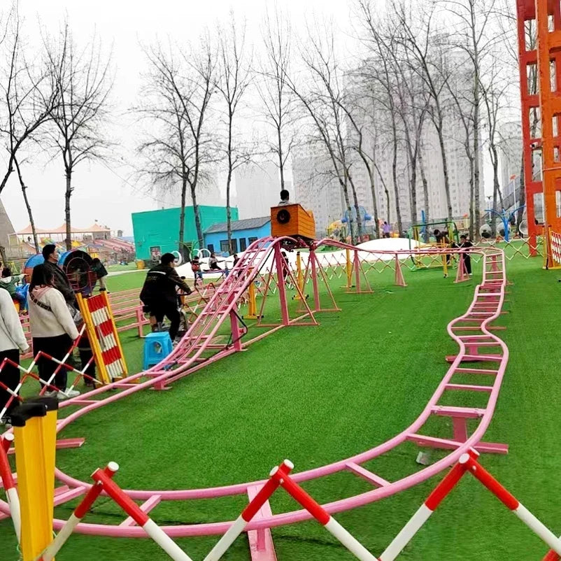 Roller coaster Douyin Internet celebrity unpowered pedal toys Amusement equipment Parent-child human roller coaster