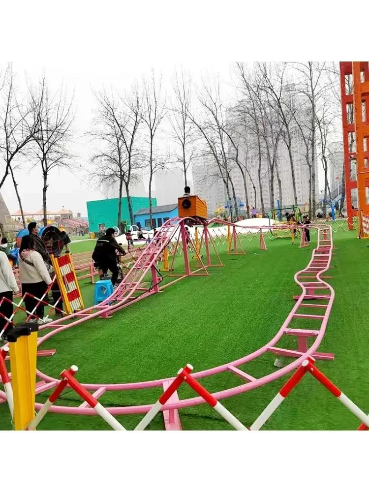 Roller coaster Douyin Internet celebrity unpowered pedal toys Amusement equipment Parent-child human roller coaster