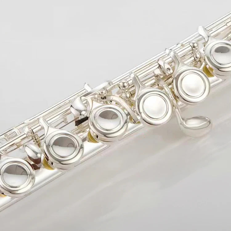 Bright Voice Yamahas YFL-472H Middle Level Flute Open Hole Flute-C Musical Instruments for Beginners  Plated Sterling Sliver