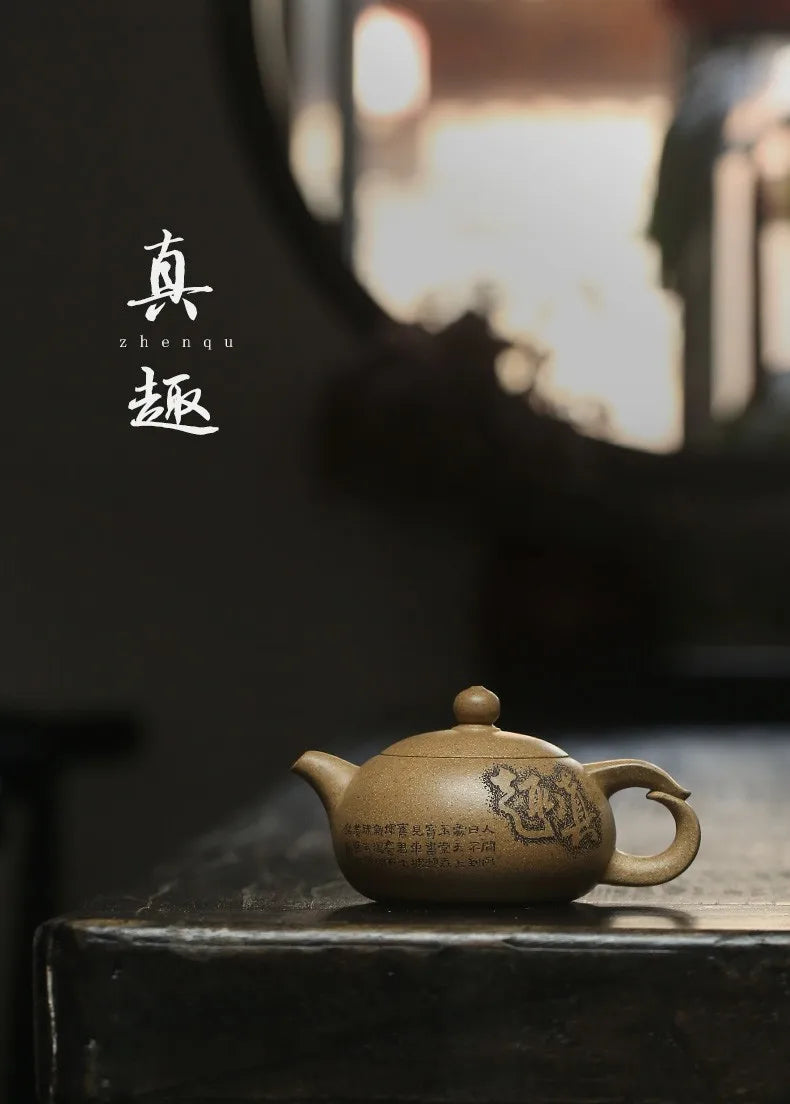 Yixing Yan Senior Engineer Zhu Dan Zisha Teapot Master Handmade Seal Cutting Teapot Collection Award-Winning Works Authentic Pot